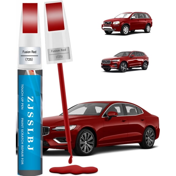 Car Touch Up Paint(Fusion Red(725)) for Volvo, Car Paint Scratch Repair Kit, Quick & Easy Solution to Repair, Scratch Remover Pen