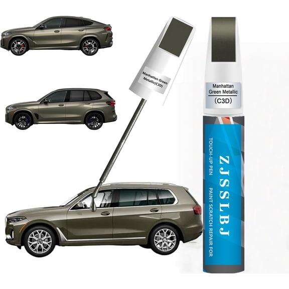 Car Touch Up Paint(Manhattan Green Metallic(C3D)) for BMW, Car Paint Scratch Repair Kit, Quick & Easy Solution to Repair