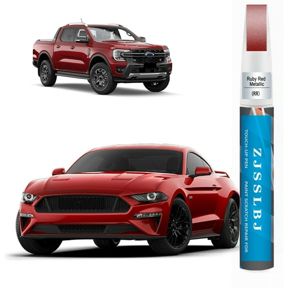 Car Touch Up Paint(Ruby Red Metallic Tinted Clearcoat(RR)) for Ford, Car Paint Scratch Repair Kit, Quick & Easy Solution to Repair