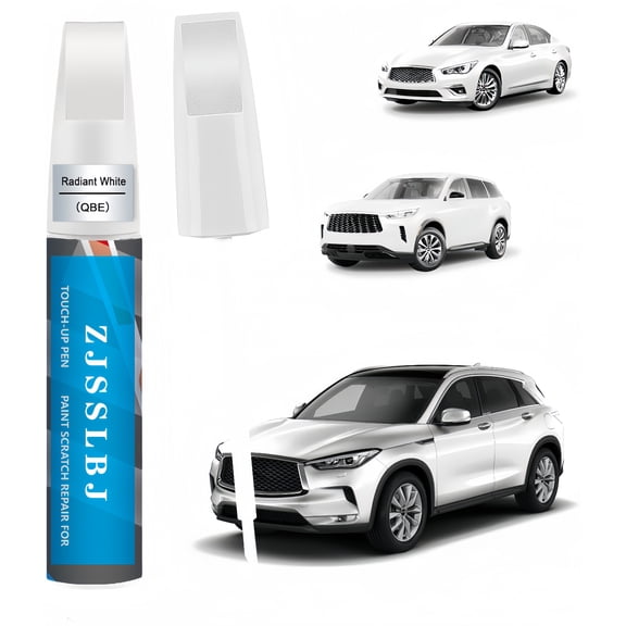 Car Touch up Paint(QAB Majestic White) Compatible with INFINITI, Car Paint Pen Scratch Repair Two-In-One Touch Up Paint