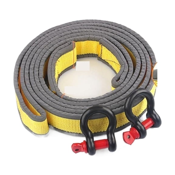 Car Tow Strap Thickened Traction Rope Belt With Hook Load Capacity 8 Tons For Trailer Off-road Vehicle ,Great Compatibility