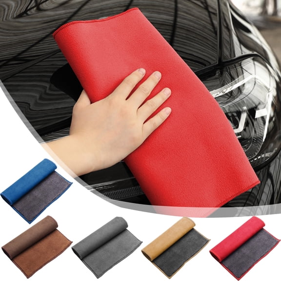 Car Towel, Double Sided Fiber, 30x20cm Auto Detailing Cloth, Absorbent Polyester for Car Wash and Interior Cleaning,Vsgery