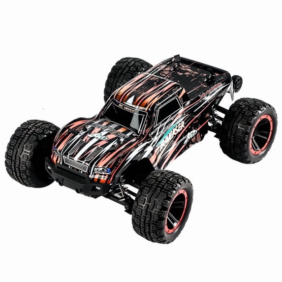 1:14 Scale All Terrain RC Car, 40 KPH High Speed 4WD Electric Vehicle w/2.4 GHz Remote Control, 4X4 Off-Road RC Truck, All Terrain RC Vehicle for Snow, Sand, Beach & Rocky Surfaces, Orange