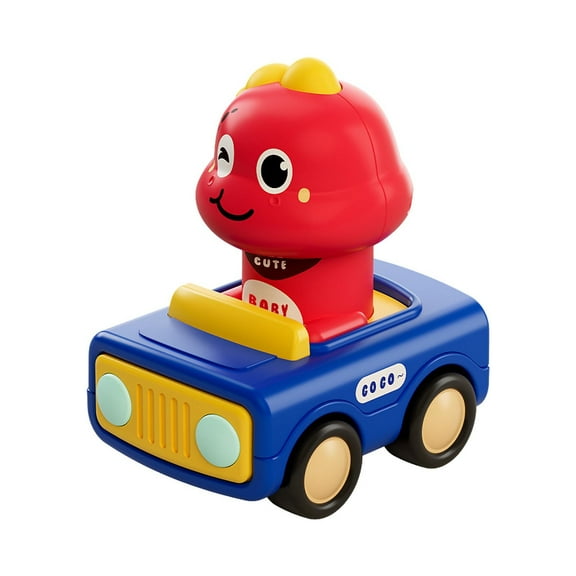 Arts & Crafts DIY Toys - Baby Animal Racing Car Set for Toddlers - Push Pull Friction Dinosaur Car - for 1st Birthdays - for 6 to 18 Months