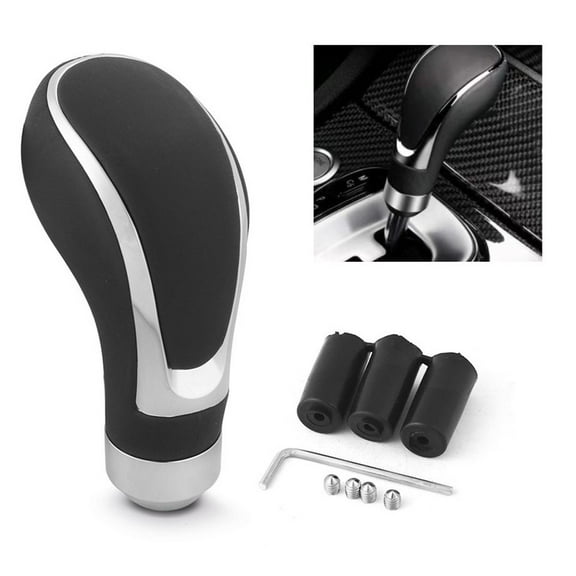 Car Transmission Gear Shift Knob Shifter Lever Handle Stick Head Black Leather