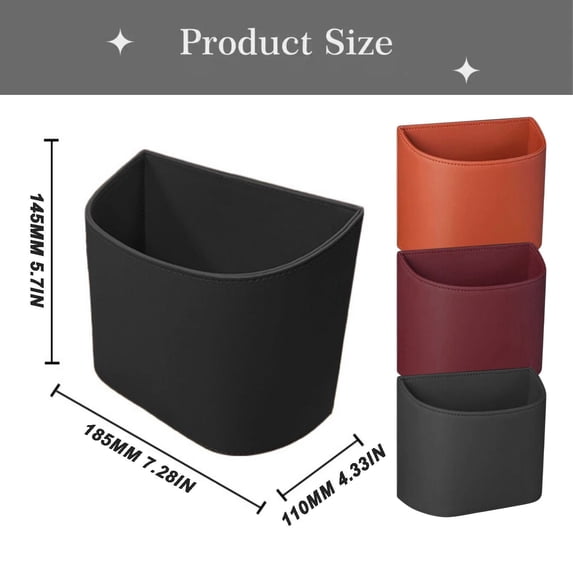 Car Trash Bag - Waterproof Vehicle Trash Can - Portable Car Garbage Holder for Cup Holder - 1 Bag - Red