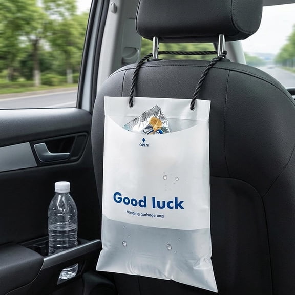 Car Trash Bags Hanging, 50Pcs Disposable Garbage Bags, Leakproof Large Capacity Universal Automobile Trash Container, for Travel, Camping,