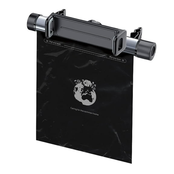 Car Trash Bags with Dispenser with Phone Holder Hanging Trash Can Tearable Disposable (1 Dispenser + 40Pcs Bags+ Phone Holder)