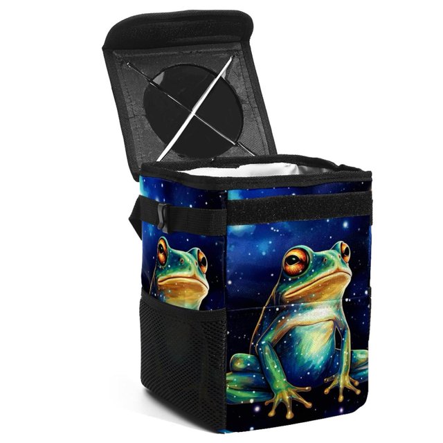 Car Trash Bin Foldable with Lid, LeakProof, Hanging Storage Bag