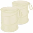thumbnail image 1 of Car Trash Can, 2 Packs Mini Collapsible Car Trash Bin for Front Back Seat, Pop up Car Garbage Can, Portable Car Trash Bag Hanging for Vehicle SUV Rv Truck Accessories Interior, Beige, 1 of 7