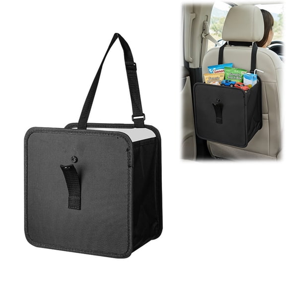 Car Trash Can, Foldable Hanging Bag, Leakproof Auto Garbage with Liner, Collapsible Interior Accessory for SUV Truck RV  2 Gallon