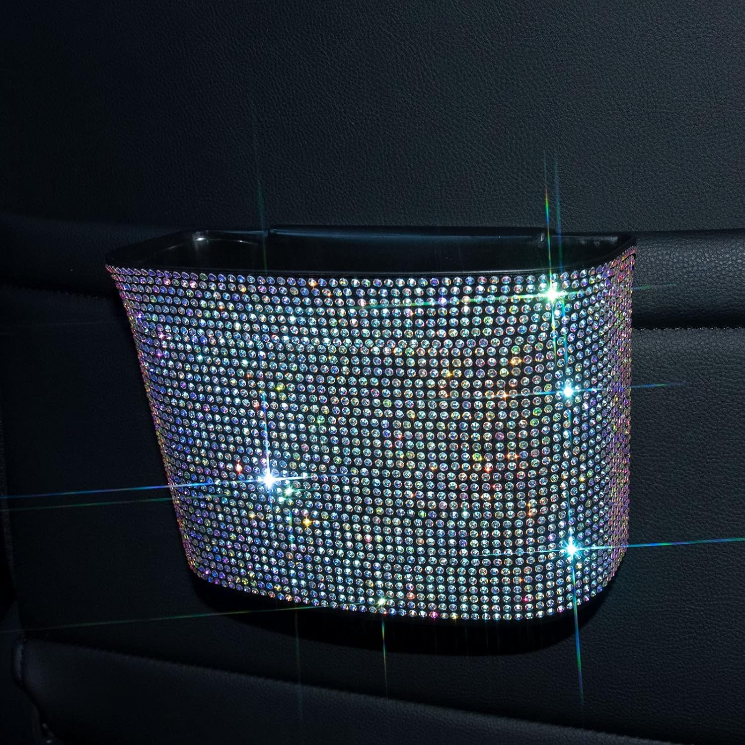 Car Trash Can, Hanging Trash Bin, Leakproof Garbage Organizer, Bling