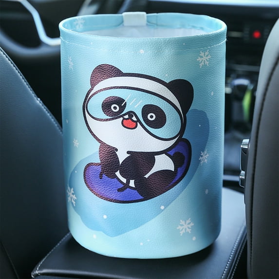 Car Trash Can Keep Clean Leather Car Trash Organizer And Garbage Storage Bag with Elastic Strap Car Dustbin for Car Seats Save 50% off