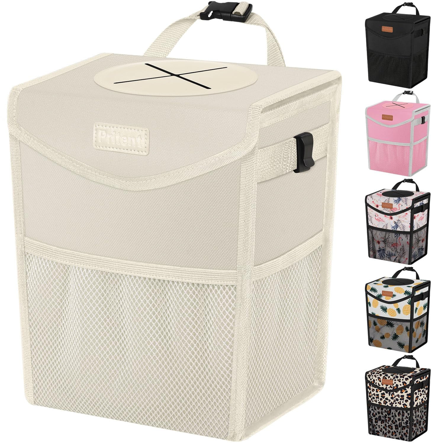Car Trash Can With Lid, Leakproof Vehicle Garbage Can, Mini Auto Dustbin Garbage Organizer Automotive Garbage Container Bin Vehicle Home Office Car Accessor - View #7