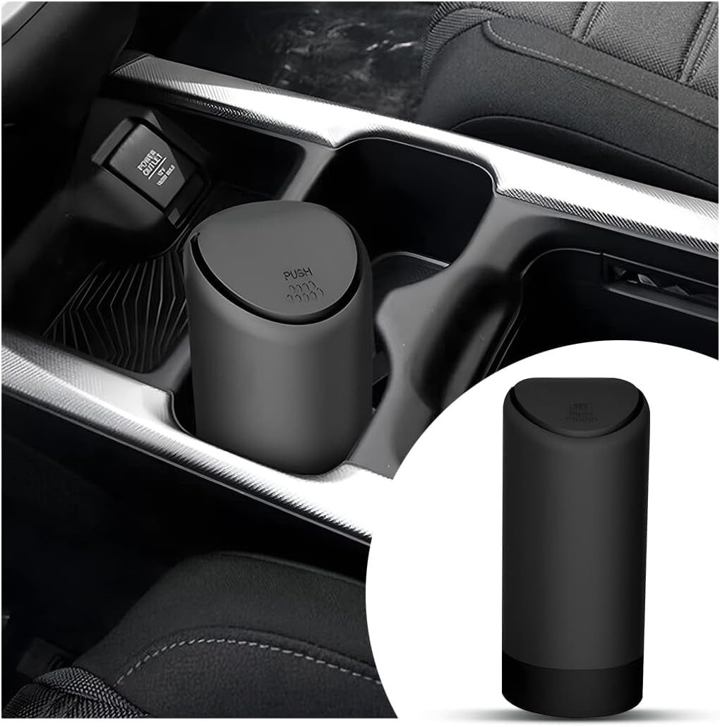 Car Trash Can, Mini Silicone Auto Garbage Container with Lid ...