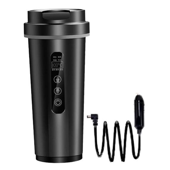Car Travel Electric Kettle Water Boiler Touch Control Leakproof Compact Stainless Steel for 12V 24V Vehicle