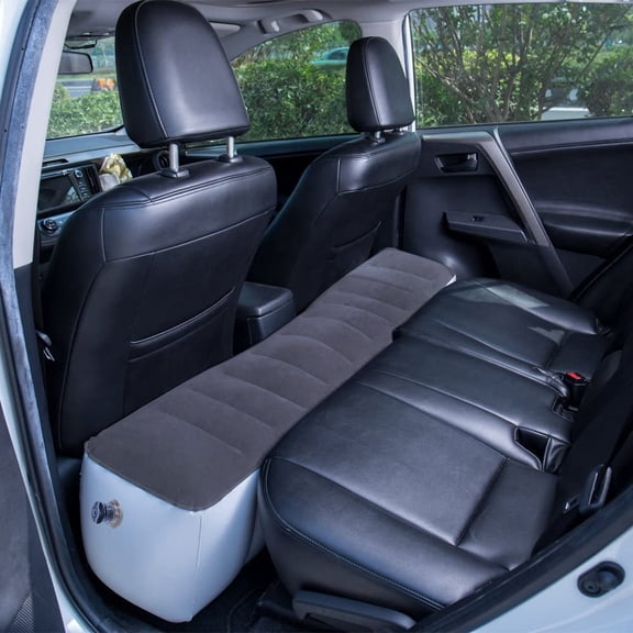 Car Travel Inflatable Mattress Back Seat Gap Pad Air Bed Cushion Camping Air Couch Gray 51.18 * 10.63 * 14.57Inches
