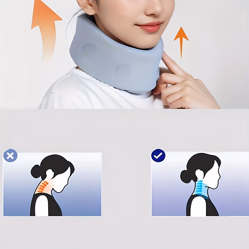 Car Travel Neck Support Office Anti-Fall Headrest Neck Collar for Men Women Cervical Neck Brace Home Rest Study Neck Support Pillow