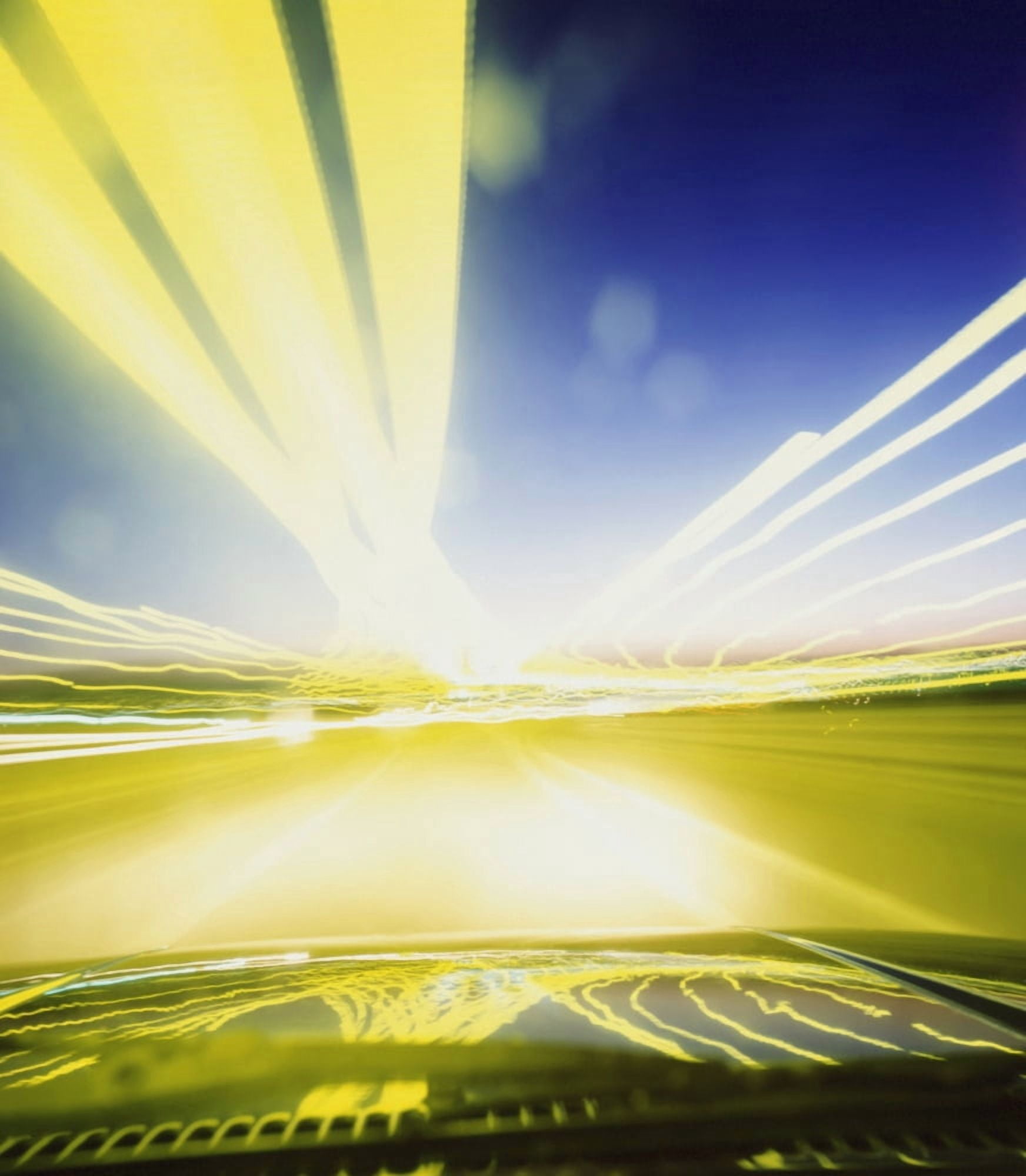 Car Traveling Down The Motorway With Light Trails Blurred Motion Canvas Art - Kevin Martin Design Pics (14 x 16)