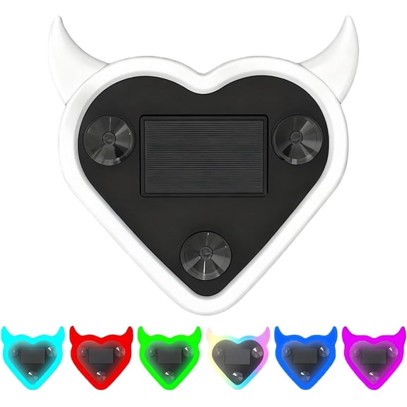 Car Triangle Window Solar-Powered Heart Shaped Atmosphere Light | Heart-Shaped Solar Powered Car Window Light Creates a Romantic Interior Atmosphere with Easy Decorative Installation
