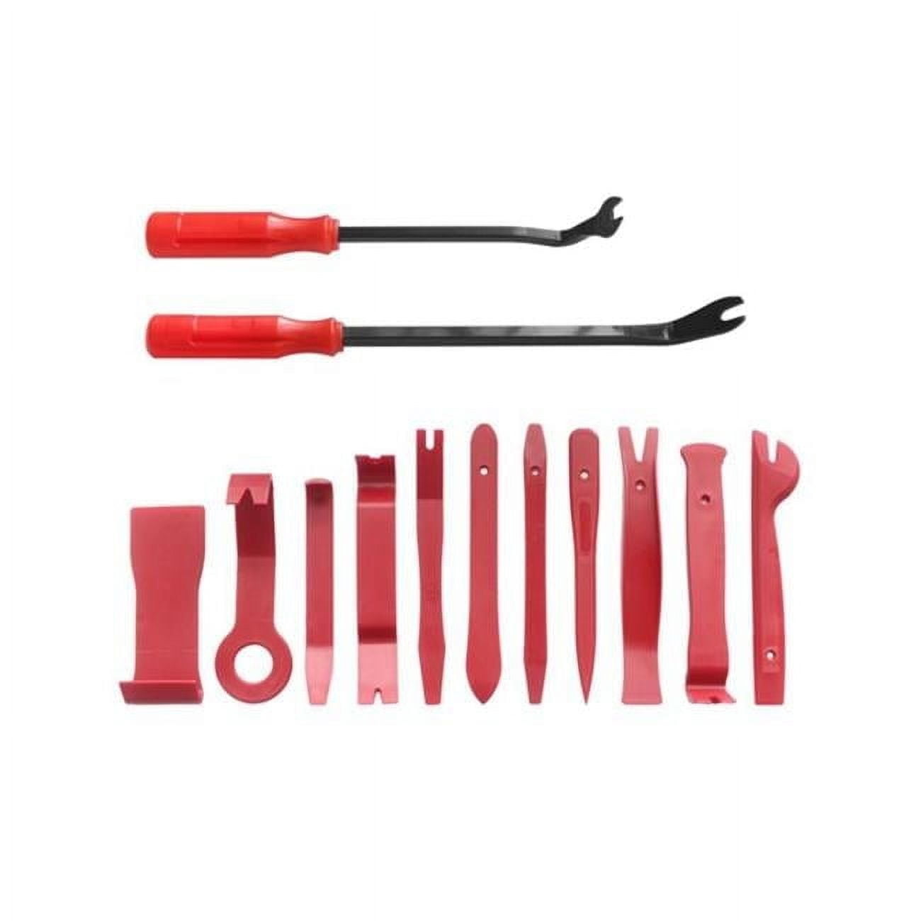 Car Trim Removal Tool Auto Door Panel Clip Dash Plastic Interior Radio Body Open Pry Kit, Black - 13 Piece - Unisex