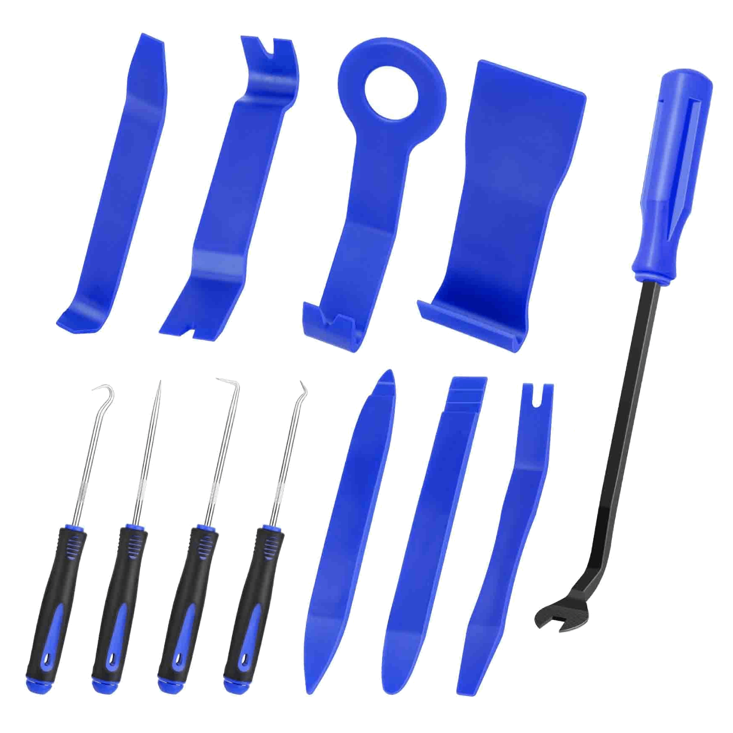 CHUSYYRAY 12-Piece Auto Trim Removal Tool Kit – Car Panel & Dashboard Pry Tools, Red/Blue