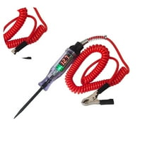 Car Truck Circuit Test Pen, Circuit Tester, 3-70V DC Digital Automotive Test Light, Heavy Duty Light Tester with Voltmeter Wire red（3-24V）