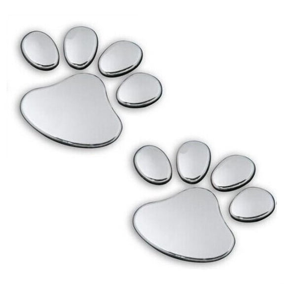 Car Truck Decal Sticker, Rvkxad Pet Paw Footprints Emblem Decor, Claws Car Sticker Ornament, 1 Pair Self-Adhesive Peel and Stick Car Accessories for Car Truck SUV Window Bumper