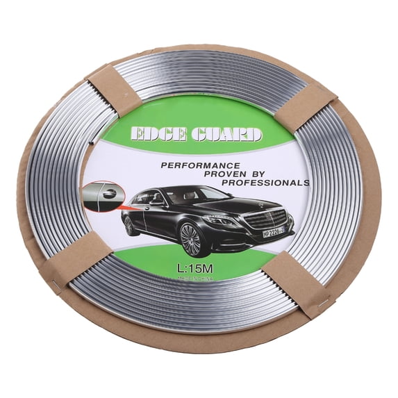 Car Truck Flexible Door Edge Guard Trim Molding Strip Protector Silver 12M DIY