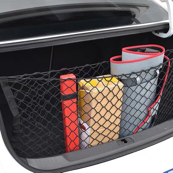 Car Trunk Cargo Net Elastic Storage Organizer Mesh Net with Hooks for SUV Cars Trucks