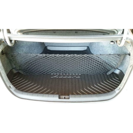 Car Trunk Cargo Net - Made and Fit 100% Specific Vehicle for Honda Accord Sedan (4-door) 2013-2022 - Elastic Mesh Storage Organizer - Premium Accessories - Trunk Cargo Luggage Netting