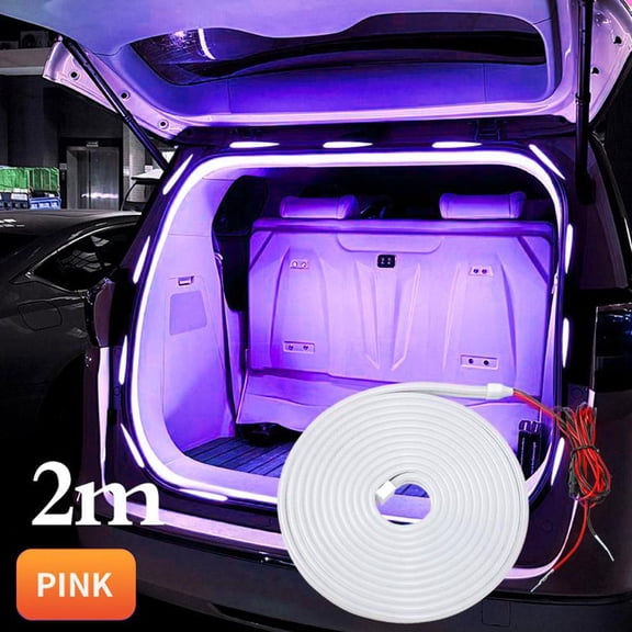 Car Trunk Dynamic Flowing LED Light Strip, 12V Ambient Scanning Lamp, Waterproof, Universal Fit