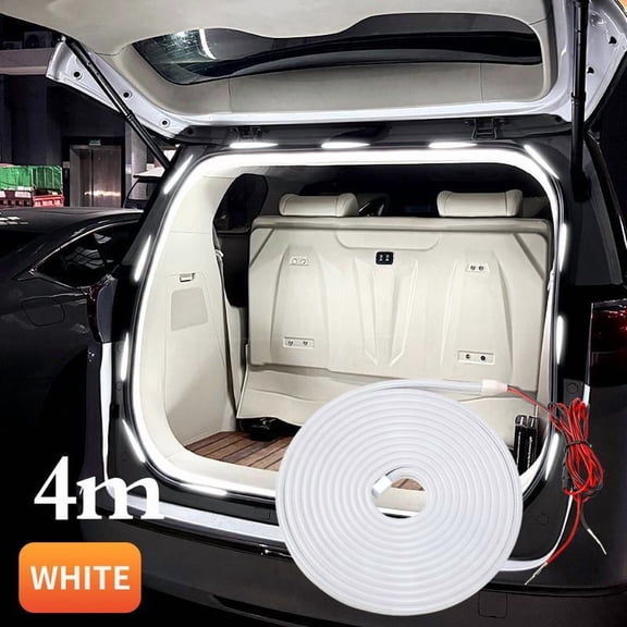 Car Trunk Dynamic Flowing LED Light Strip, 12V Ambient Scanning Lamp, Waterproof, Universal Fit