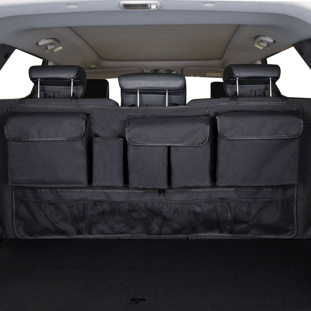 Car Trunk Hanging Organizer, Thick Backseat Trunk Storage Bag with