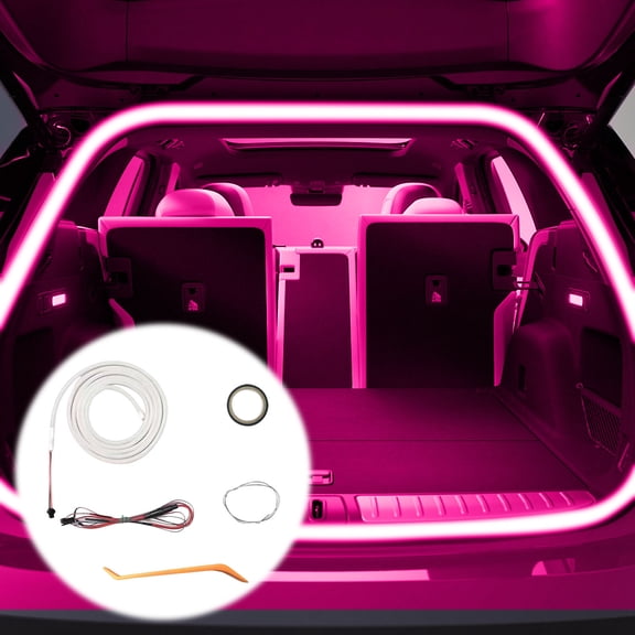 Car Trunk Lighting, Ambient Lighting, LED Lights, 4-Meter Length, Easy Installation, Soft Glow, Adjustable Brightness, Waterproof, Long-lasting, Car Accessories, Travel Enthusiasts, Akmoler