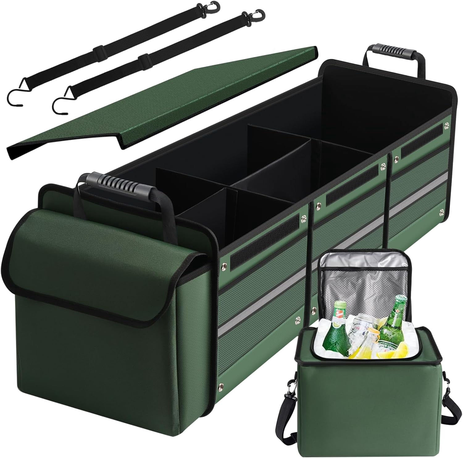 Car Trunk Organizer,115L Heavy Duty Collapsible Trunk Storage, with ...