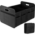thumbnail image 1 of Car Trunk Organizer,Collapsible 2 Compartment Automotive Storage Box,50L Travel Accessories for Any Cars and SUV,Black, 1 of 7