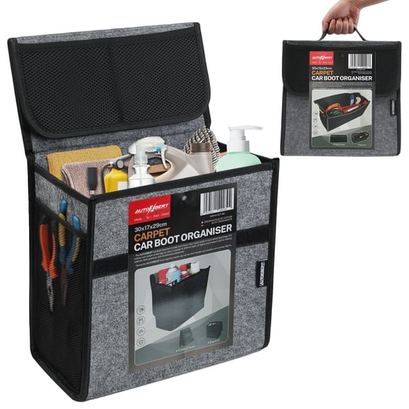 Yiyasu Car Trunk Organizer Felt Storage Bag Anti Slip Cargo Box Universal SUV Truck RV
