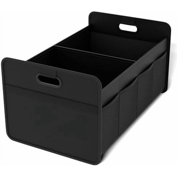 Car Trunk Organizer, Foldable Organizer for Car, Automotive Consoles & Organizers, Storage with Reinforced Handles (Small, Black)