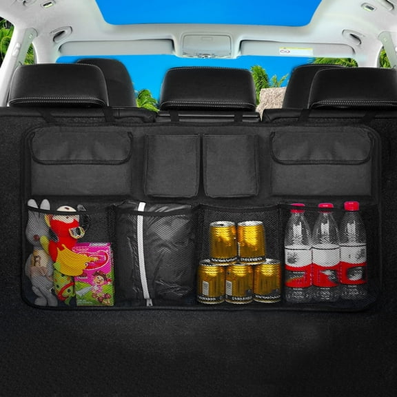 Car Trunk Organizer,High Capacity Adjustable Car Trunk Organizer Backseat Storage Bag Multi-function Auto Seat Back Universal Car Accessories