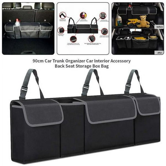 Car Trunk Organizer Oxford Interior Accessories Back Seat Storage Bag 4 Pocket