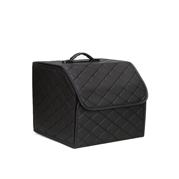 Car Trunk Organizer Storage Box | Collapsible Auto Cargo Storage Container for and , Faux Leather, Suitable for Various Car Models