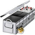 thumbnail image 1 of Car Trunk Organizer and Storage with Separate Compartment for 1 Pair of Shoes, Heavy Duty with Lid & Removable Leakproof Cooler Bag, Collapsible Large Trunk Organizers for SUV Sendan (Grey), 1 of 16