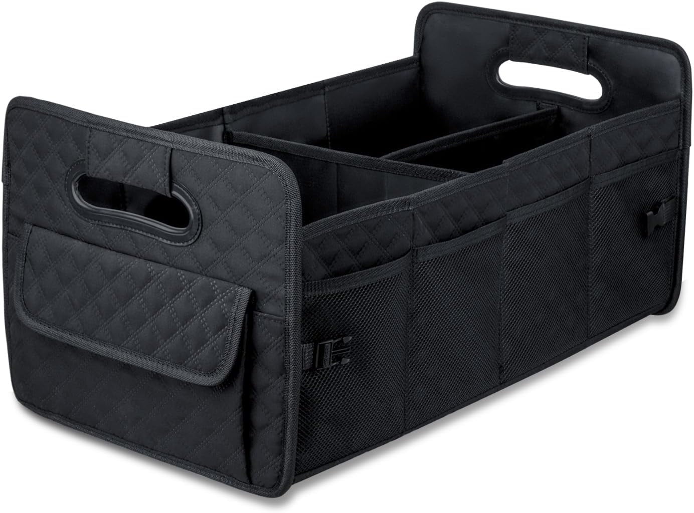 Car Trunk Organizer For SUV, Car Storage Organizer Collapsible Multi Compartment Container Box Adjustable Car Accessories For Women Men Black - View #6