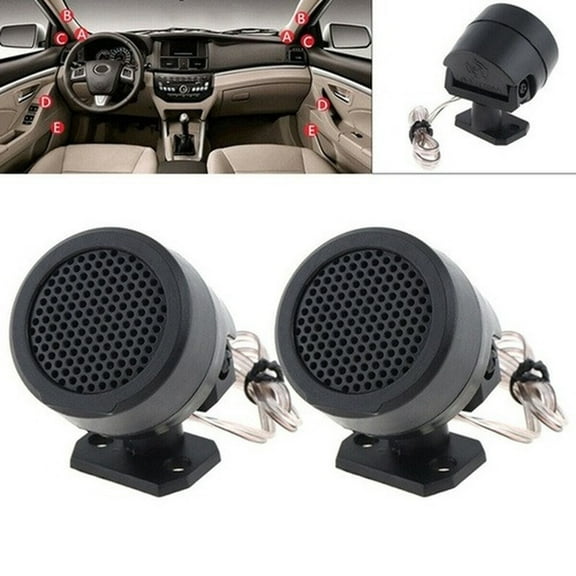Car Tweeter Speakers 500W Dome Loudspeakers High Efficiency Stereo Audio Built-in Crossover 12V Compact Design Easy Install Fitment