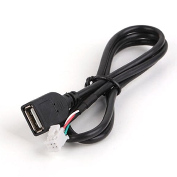 Car USB Cable Copper PVC 76cm Data Charging Cord for U Disk Phone Dash Cam