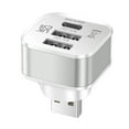 thumbnail image 1 of Car USB Charging Extender 3 Port Extended USB Splitter Extender Accessories For Smartphone Tablets Laptops Travel, 1 of 9
