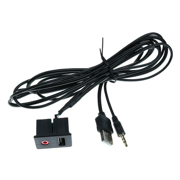Car USB and 3.5mm Audio Input Adapter Interface Extension