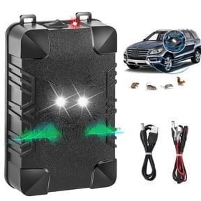 Car Ultrasonic Rodent Repeller Mouse Deterrent Vehicle Pest Control Device with Flashing LED Lights Automatic Rat Repellent for Cars Trucks RVs Boats Engine Compartments