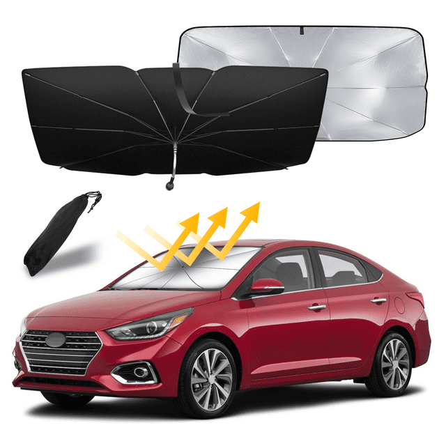 Car Umbrella Sun Shade Cover, Upgraded Umbrella Car Shade Front
